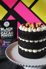 Black Velvet Cake with American Buttercream